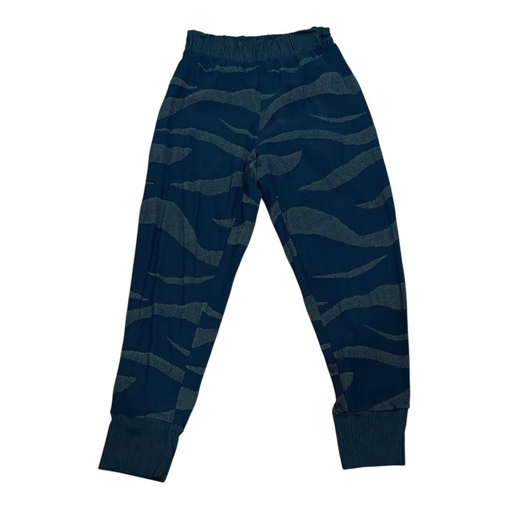 Fabletics Pants Womens Large Green Tiger Stripe Joggers Nylon Polyester Lounge